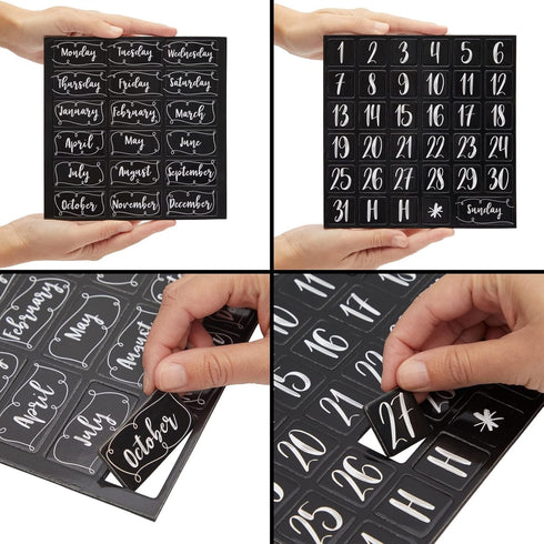 Juvale Magnetic Calendar for Classroom, Number Magnets and Calendar Magnets with Day, Month, Date (50 Piece)