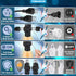 2Pcs Tobasovk 3 Prong Light Socket Adapter, Double Sides Both Support 3 Prong Light Socket to Plug Adapter (Black).