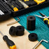 Fabbay Multi Purpose Rubber Spacer, 1 Inch OD x 3/8 Inch ID x 1/2 Inch Thickness, Black Round Washers, 120 Pcs