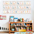 gisgfim 12 Pieces Alphabet Bulletin Board Strips Set, Boho Rainbow Alphabet Line ABC Banner & Number Border Posters for