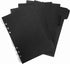 Binder Index PP & Paper Dividers for 8.5 inch/6 inch A5/A6, Horizontal Black Paper