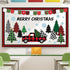 Christmas Bulletin Board Decoration Set Merry Christmas Paper Cutouts and Blackboard Border for Holiday Classroom