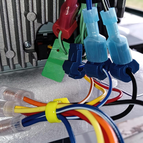 Nilight 120PCS/60 Pairs Quick Splice Disconnect Wire Terminals T-Tap Spade Wire Connectors, Red 22-16 AWG