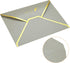PATIKIL V Flap Envelopes, 20 Pack 7 x 5'' Luxury Style Gold Border Greeting Card Envelope for Weddings