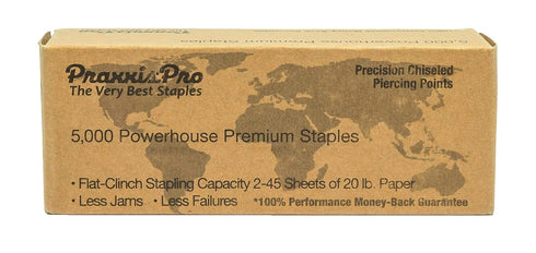 Powerhouse Premium 26/6 Standard Staples - Full-Strip Chisel Pointed Bulk Staples, Compatible with Standard Staplers, Ideal for Office & Heavy Duty Use (10,000)