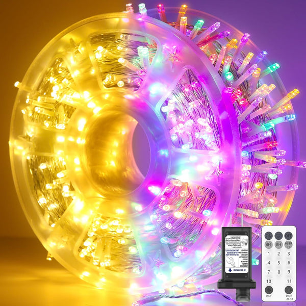 600 LED Christmas Lights Outdoor Waterproof, 246FT Twinkle Lights, Color Changing String