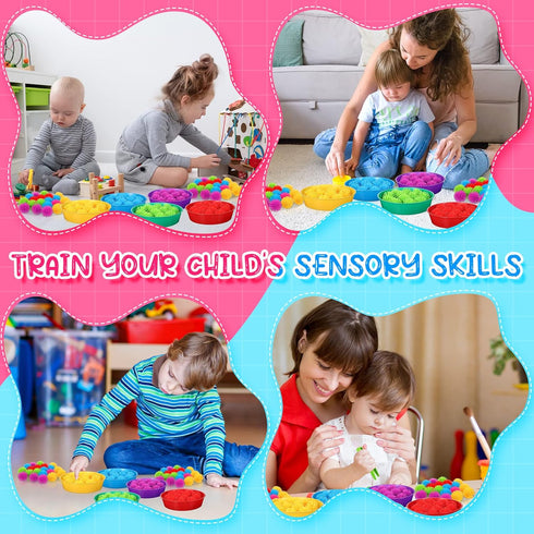 71 60 4 2 5 Set Counting Leitee Pcs Sensory Bin Filler Include Hedge Balls Tweezers Scissors Clips Cups Fine Motor