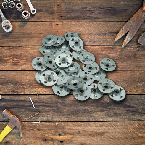 300 Pcs Metal Washers 1-1/8 Inch for Foam Board Fasteners Installation, Insulation Board Hardware Fixing