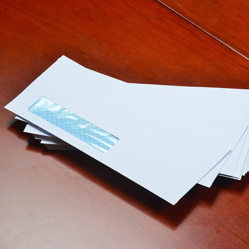 Quality Park Redi-Seal No. 10 Window Envelopes, White, 500 per Box, QUA21318