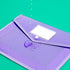 HOUYEE 10 Pieces Plastic Envelope Expanding File, Folder with Snap Closure and Pocket, Fit for US Letter Size & A4