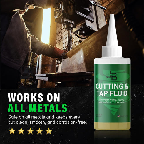 JB Industries 4 oz Cutting & Tapping Fluid, High-Performance Cutting Oil Lubricant for Drilling, Tapping, Threading