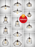 KOSTA 14.4 Inch, E26, Bulb 2-Pack Industrial Pendant Lights, Black Hanging Ceiling Lights with Metal Cage for Kitchen