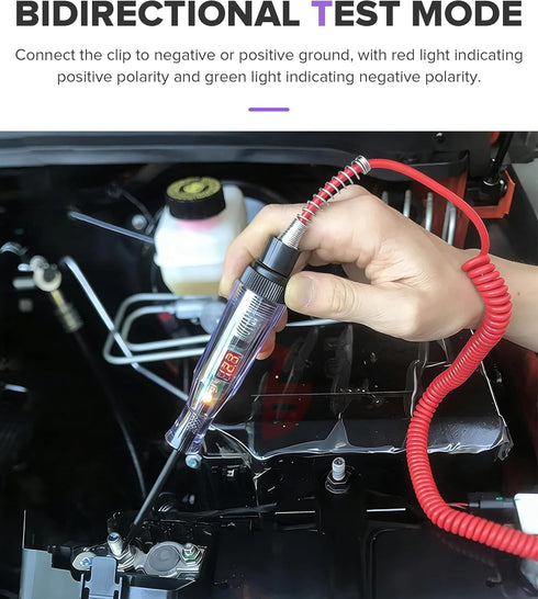 PAIYUE 6-24V Test Light with Voltmeter,Car Accessories DC Digital LED Circuit Tester,Automotive Circuits Low Voltage