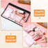 Outus 8 Pcs Clear Zipper Pouches, PVC Makeup Pouch Envelopes for Document File Organization, Office Supplies