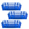 3 Packs Blue Plastic Test Tube Rack, Detachable Holder for 20mm Test Tubes, 40 Holes Lab Test Tube Rack