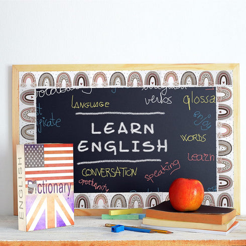 Zonon Rainbows Bulletin Board Border, 36 ft Boho Rolled Border Trim for Classroom Decor, Bulletin Board Walls