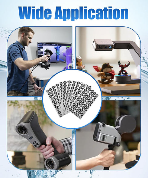 Generic 2490 3D 3D Dots(6mm *2000&3mm *490) Pcs Scanning Marker for Scanner,High Reflective Marking Points