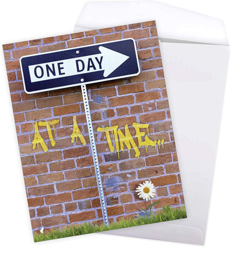 NobleWorks - Recovery Jumbo Greeting Card, Extra Large 8.5 x 11 Inch, Encouragement Notecard from Group
