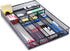 WuGeShop Desk Drawer Organizer | 6 Compartments Mesh Tray for Stationery & Office Supplies, Black