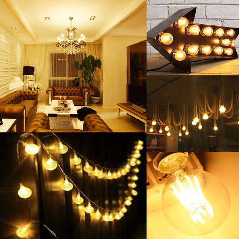 Greeogin Dimmable E26 g16.5 Bulb Bulb 4W 3000K 40W Bulbs 5 Pack led Mini Globe Edison LED Filament Warm White