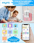 eSynic Printer-500mAh 10 Portable Mini Sticker USB-C Rechargeable-Bluetooth Mini Printer-Lnkless Printing-Comes