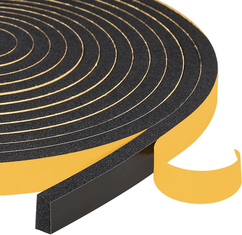 Yotache Weather Stripping Door Seal Strip 1/2" x 1/4", 2 Rolls x 13Ft, 26Ft Total Adhesive Foam Tape