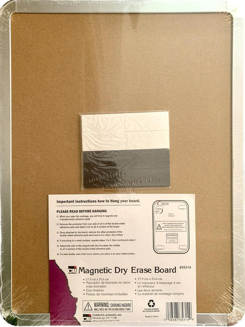 Charles Leonard Stylish Dry Erase Board (35314)