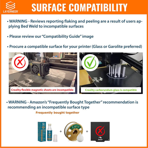 3D Printer Adhesive Glue Bed Weld Original, Strong Grip for ABS, ASA, PLA, and PETG Filament, 118ml