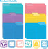 Better Office Products Lined File Folders, 12 Pack, Heavyweight, 1/3 Cut Tabs, 6 Vibrant Colors, Letter Size Folders,