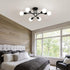 Fixtures,6-Lights MEIXISUE Black Modern Sputnik Chandelier Ceiling Light Industrial Metal Semi Flush Mount Ceiling