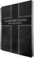 G.T. Luscombe Company, Inc. Scripture Notes, Bible Study, 9 x 5.5 inch, Spiral Bound, 100 Double-Sided Page, Hardboard Cover, Lined Notebook with Prompts and Text Boxes, Black