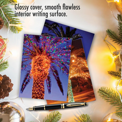 The Best Card Company - 20 Season's Greeting Cards (10 Designs, 2 Each) - Holiday Palms Assortment AM3273SGG-B2x10