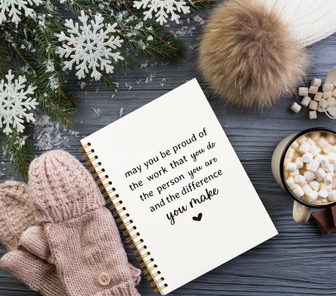 Inspirational Notebook Team Appreciation Gift, May You Be Proud of The Work You Do Journal, 5.5x8.3