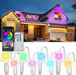 VERDILUME Permanent Outdoor Lights, 50FT RGB IP67 Waterproof Eaves Lighting, Smart LED Outside