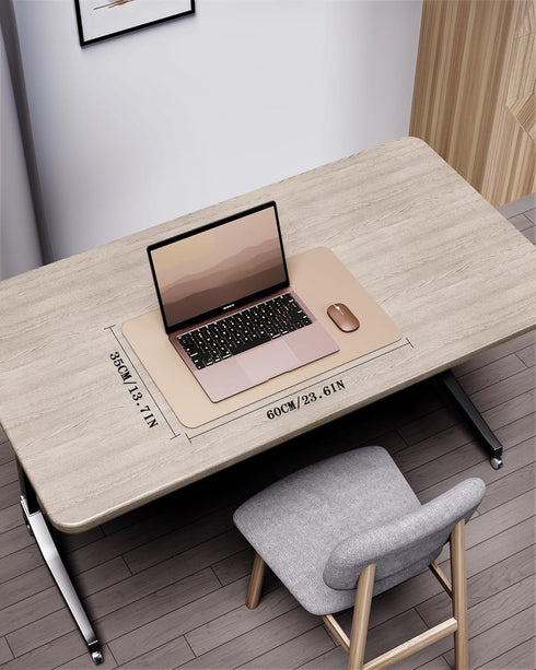 YSAGi Double-Sided Desk Pad, Eco Cork Leather Desk Mat Protector, Large Waterproof Blotter Pad