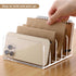 SANRUI Acrylic Desk File Organizer Holder, 5 Upright Clear Desktop Mails Sorter, Document Magazine Storage for Home,