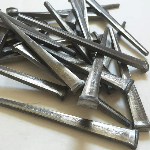 3.5- COMMON 3.5 CUT NAILS - Metallic Color - Antique rustic restoration accent nails for hanging, furniture, cabins