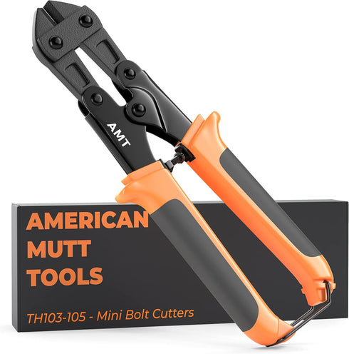 AMERICAN MUTT TOOLS Mini Bolt Cutter, 8 Inch Heavy Duty Wire Cutters for Fence and Steel Wire