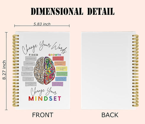 Spiral Notebook Journal, 5.5×8.3 Inch, College Ruled for Work Notes, Mental Health Awareness Gifts for Women