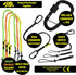 BearTOOLS Tool Lanyard with Buckle Strap, Clip Bungee Cord, Heavy Duty Screw Locking Carabiner, 2 Pack