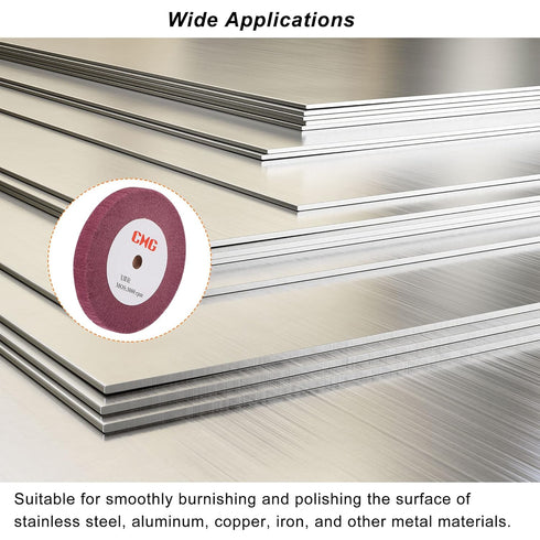 uxcell 200mm x 25mm 320 Grit Non-Woven Polishing Wheel, Nylon Wire Drawing Abrasive Flap Wheel for Stainless Steel