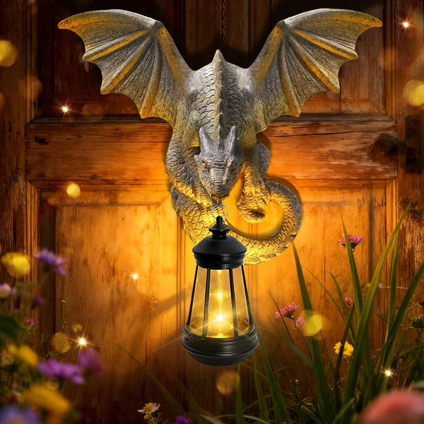 Dragon Tree Hugger Garden Statue - Resin Dragon Figurine Wall Hanger Sculptures