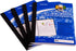 Mintra Office Composition Notebooks, Primary Ruled, (4 Pack, Blue Cover), 80 Sheets. Creative, Hardcover Book, Grade K-2, 7.5in x 9.75in, For School, Home, Business, Office