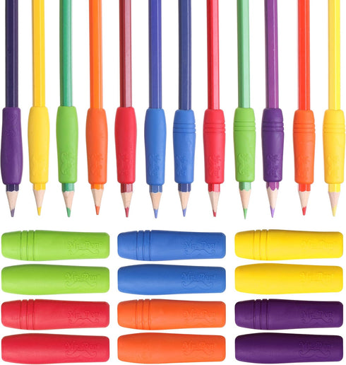 Mr. Pen 12 Pack Colorful Pencil Grips, Pencil Holder for Kids, Rubber Pen Grips for Adults with Arthritis