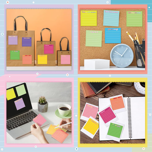 Yinder 24 Pcs Inspirational Sticky Notes - Cute Motivational Sticky Note Pad, Appreciation Sticky Notes Gifts for