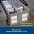 BCW 2-Row Graded Collectible Card Bin - Stackable Acid-Free Plastic Box for Customizable Card Storage