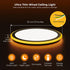 13in Dimmable 2000K, 3000K-6500K 24W BLNAN LED Flush Mount Ceiling Light Fixture with Remote Control, Night Light Wired