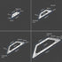 175x175mm 4 LIKERAINY Corner Braces Joints Right Angle Brackets Fastener Stainless Steel Plates Triangular Shape