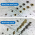 Eoppen 50Pcs 1/4-20 Rivet Nuts with Hand Rivet Nut Tool, Carbon Steel Flat Head Threaded Insert Nut Kit for Furniture