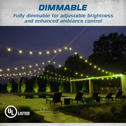 Bulbs (4-Pack) Bulbs S14 Dimmable 11W E26 Bulb 130V OHLECTRIC String Light Christmas Ceramic Green Incandescent Base